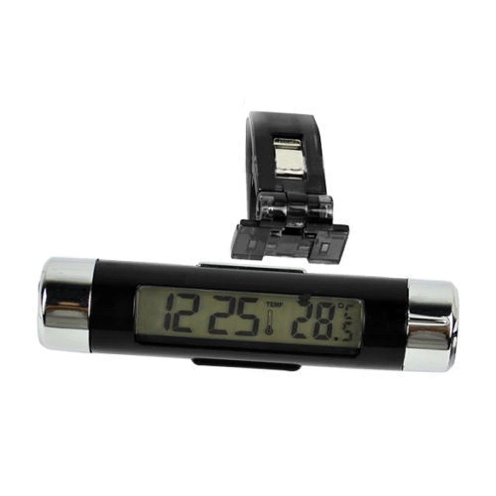 High Quality Car Electronic Clock Thermometer Electronic watch Car Interior Temperature LCD