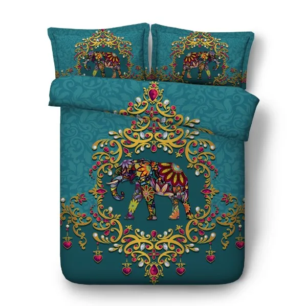 

Elephant bed set Bedding set Luxury California King Queen size quilt duvet cover bed in a bag sheet linen full twin double 4PCS