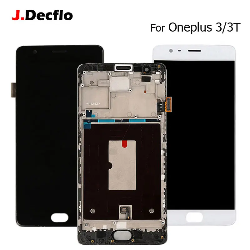 

OLED Full Replacement For Oneplus 3 3T A3010 A3003 A3000 LCD Display Touch Screen Digitizer Assembly with / No Frame Black White