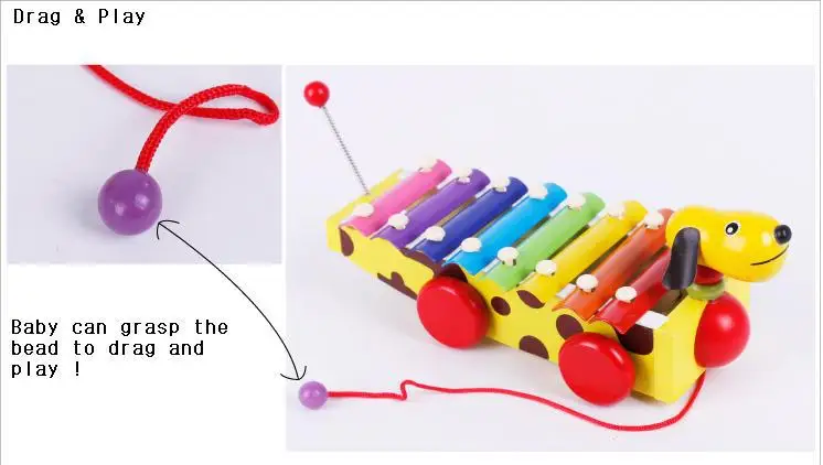 BOHS Glockenspiel Обучающие музыкальные цветные Обучающие деревянные игрушки для собак