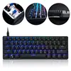 Clavier mécanique filaire rétro-éclairé par LED de 3 couleurs, clavier imperméable Compact portatif de jeu 61 commutateurs de Gateron de touches pour le bureau ► Photo 3/6