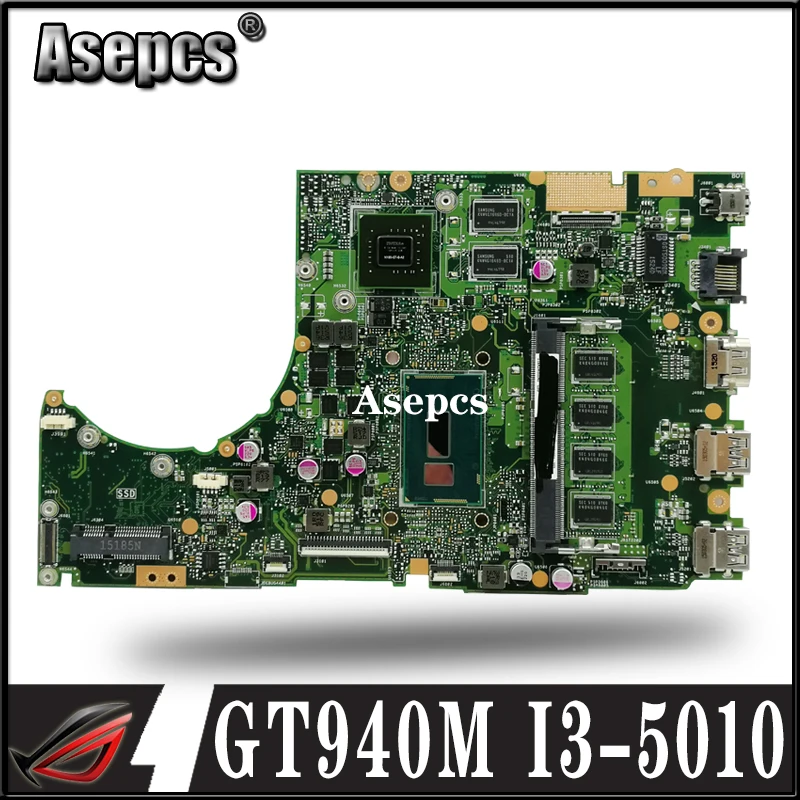  Asepcs K401LB GT940M/2G / I3-5010CPU / DDR3L 4GB RAM Motherboard For ASUS K401L K401LB K401 Laptop 