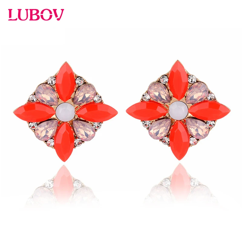 2018 Новое поступление серьги гвоздики с четырьмя листьями и опалом женские модные