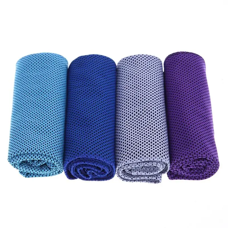 

Quick Drying Swimming Towels Double Color Sport Cooling Towel Water Absorption Outdoor Swimming Sweat Washcloth 100x30cm