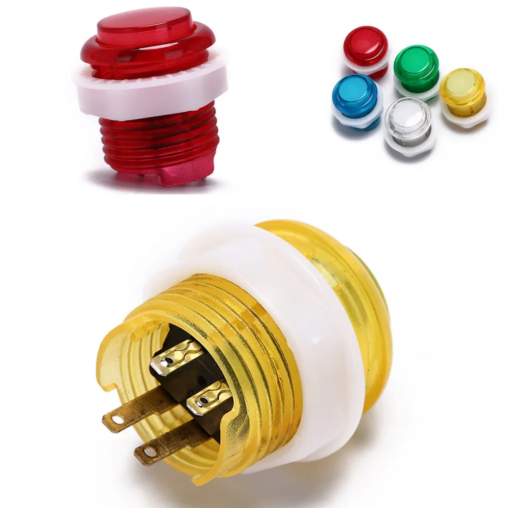 

Hot 1pc Arcade Push Button 24mm Led Illuminated 5v Push Buttons Built-in Switch For Arcade Joystick