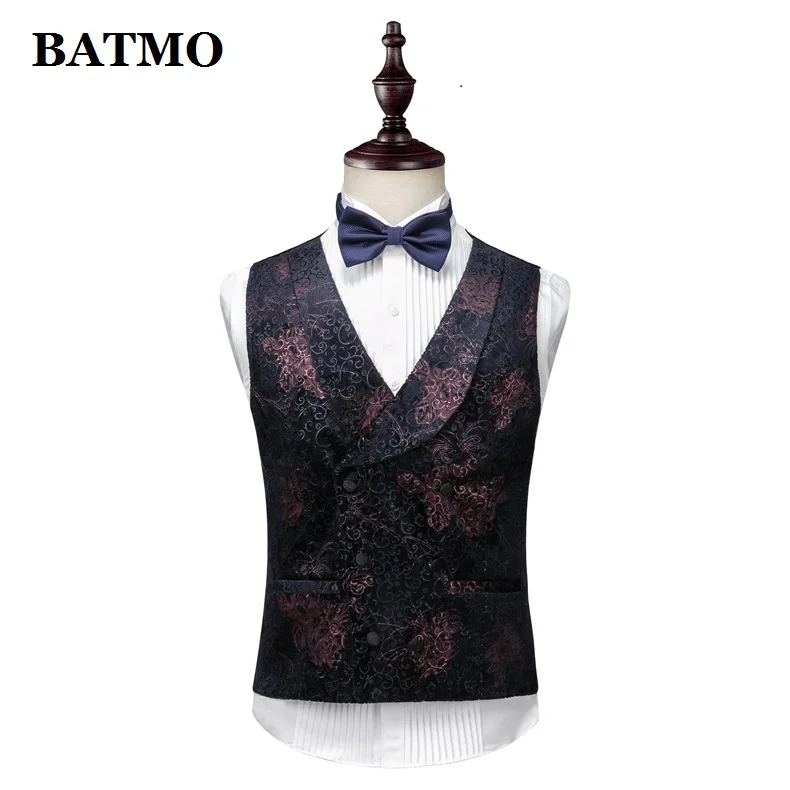 BATMO Новое поступление, модные повседневные мужские пиджаки с цветочным принтом, мужские свадебные платья, куртки+ брюки+ жилет, XZ309