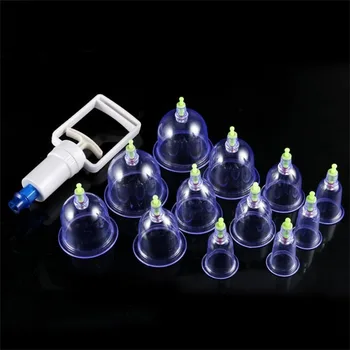 

12 Cups Chinese Medical Vacuum Cans Cupping Cup Cellulite Suction Cup Therapy Back Body Anti-cellulite Massage