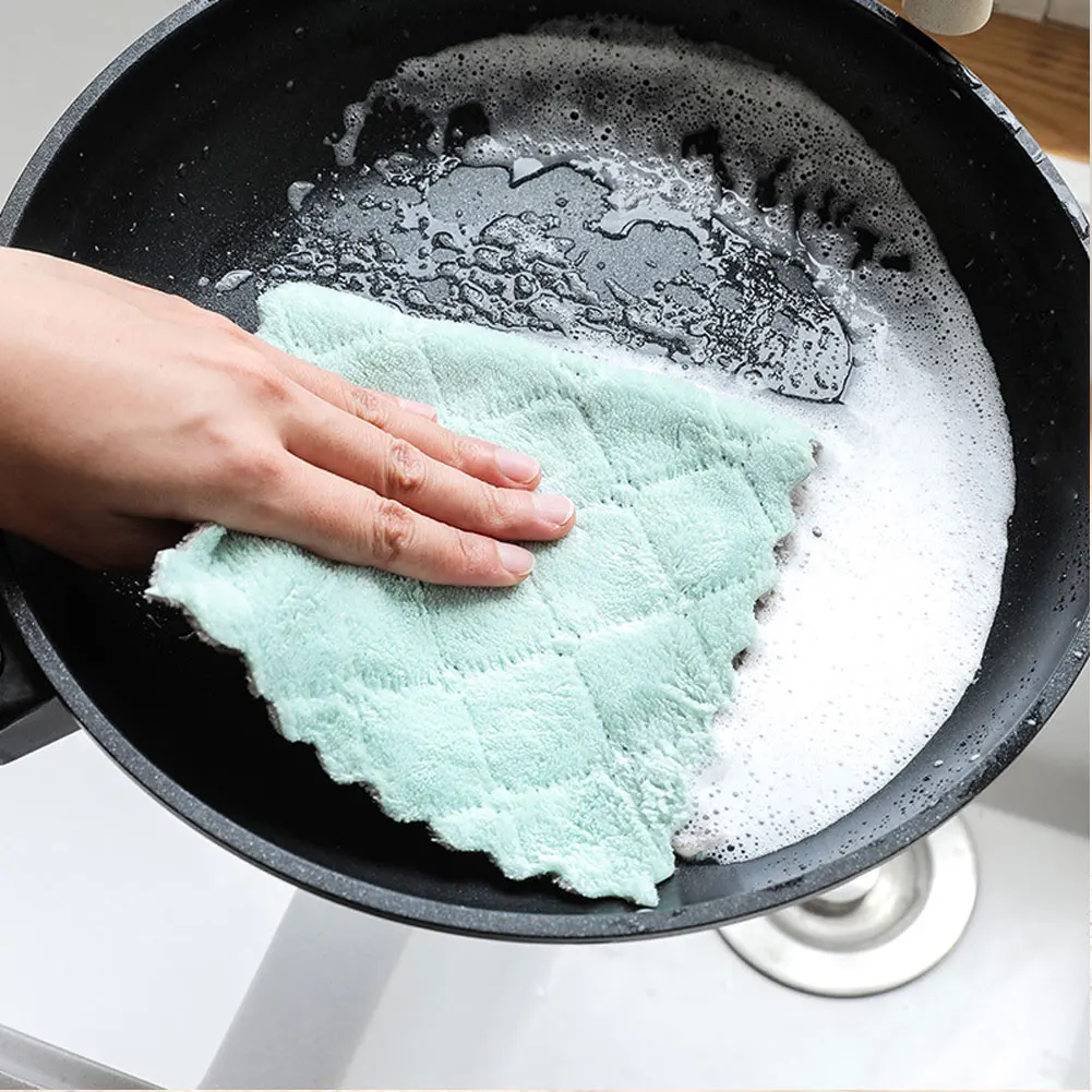 Суперабсорбирующих удалить Красители махровые хлопчатобумажные кухонные полотенца набор Кухня полотенце для протирки посуды Очищающая