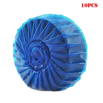 

10pcs Toilet Bowl Cleaner Tablets Antibacterial Cleaning Tab Blue Bubble For Bathroom XHC88