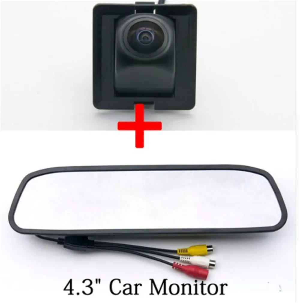 Reverse Camera HD 1080P Fisheye Lens Parking Car Rear view Camera For Toyota Prado 150 2010 2011 2012 2013 Car Reverse Camera - Название цвета: Camera with Monitor