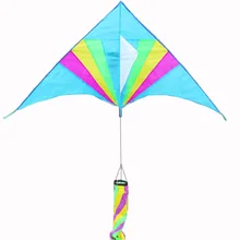 Спорт на открытом воздухе Радужный треугольный воздушный змей с ручкой виндносок и линией хороший Летающий