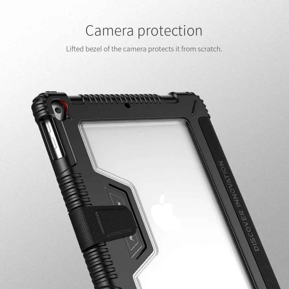 NILLKIN противоударный ТПУ Мягкий задний тонкий из искусственной кожи смарт Wake/сна бампер чехол для iPad 9,7 / и Подарок протектор экрана