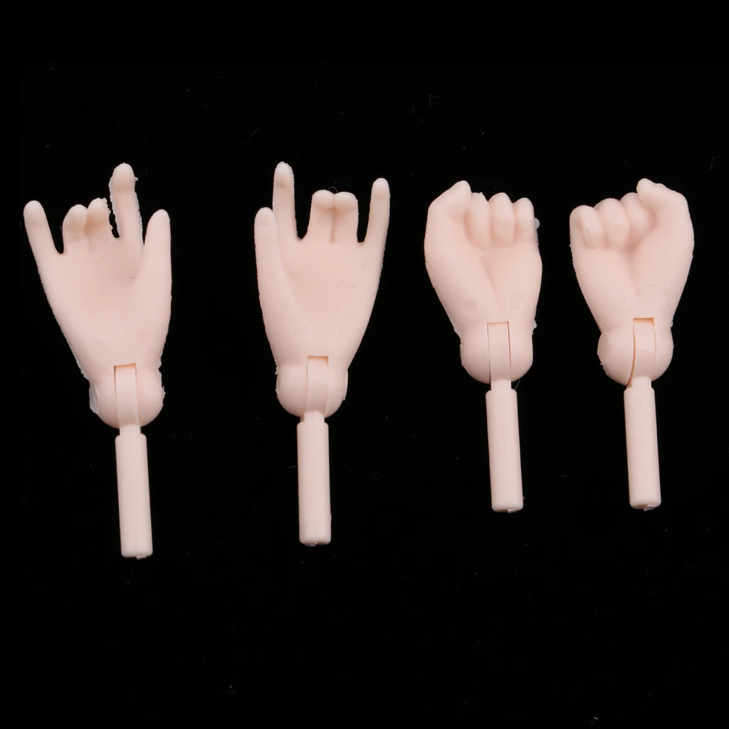 2 Pairs Doll Body Parts Hand Model For 27cm Obitsu11 Girl Doll DIY Making Accessories