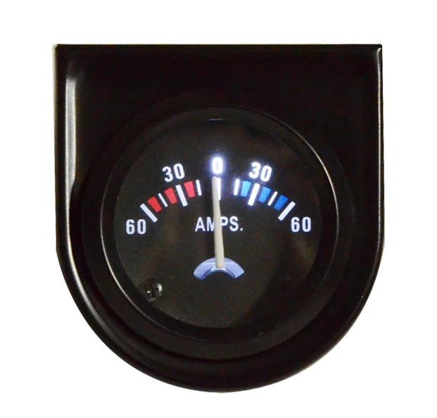 2" 52mm Universal Car Black Analog Ammeter AMPS Meter Gauge 60A White LED Lightin Volt Meters