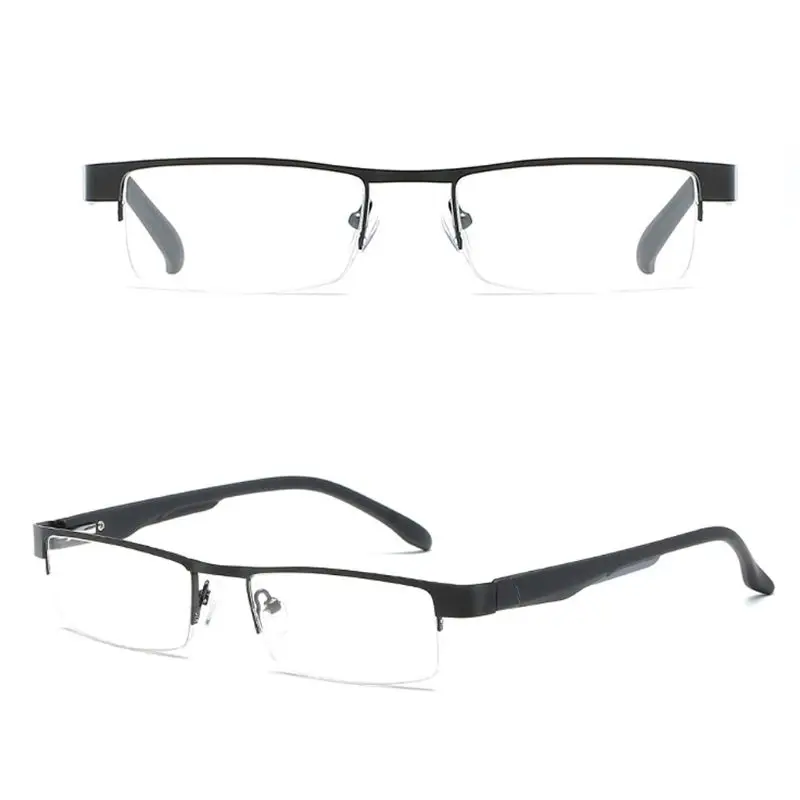 Унисекс очки для чтения пресбиопические очки с плоскими стеклами и половинной рамкой+ 1,00 1,50 2,00 2,50 3,00 3,50 4,00 диоптрий