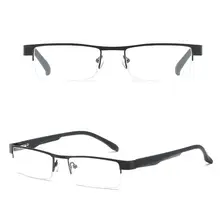Унисекс очки для чтения пресбиопические очки с плоскими стеклами и половинной рамкой+ 1,00 1,50 2,00 2,50 3,00 3,50 4,00 диоптрий