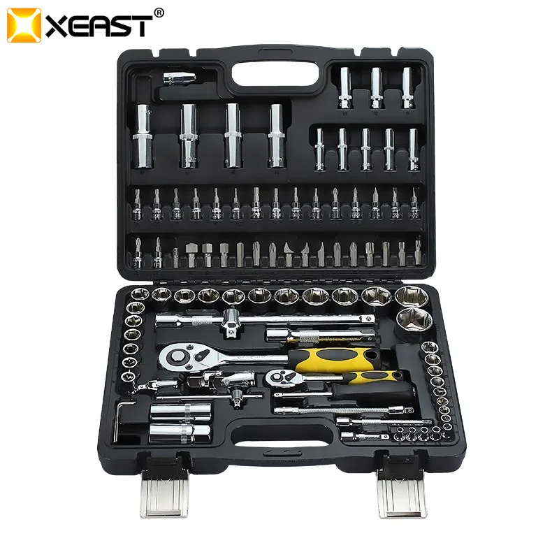 

XEAST Tool Set Hand Tools for Car Repair Ratchet Spanner Wrench Socket Set Professional Car Repair Tool Kits