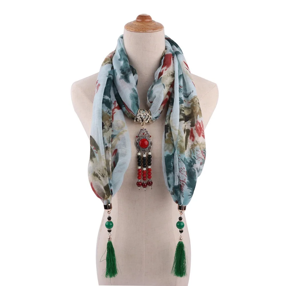 Buy New Arrival Women Scarf Pendant Necklace Stone