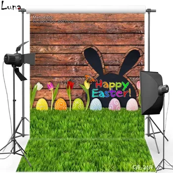 

MEHOFOTO Happy Easter Vinyl Photography Background For Wood Wall Egg New Fabric Flannel Backdrop For Baby photo studio Props 269