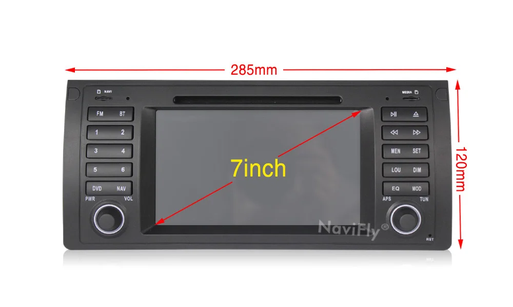 Top Navifly Android9.1 RDS 32G ROM 2G RAM 4G WIFI Car Multimedia player For BMW E39 E53 X5 dvd gps OBD2 DAB+ Steering wheel controls 19