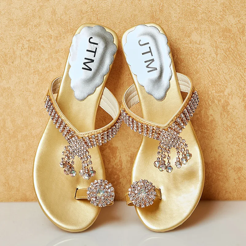 

2019 Women's Sandals High Heels Handmade Rhinestones Summer Slippers High Heels Sandals Summer Women Shoes Colorful Sapato 4784