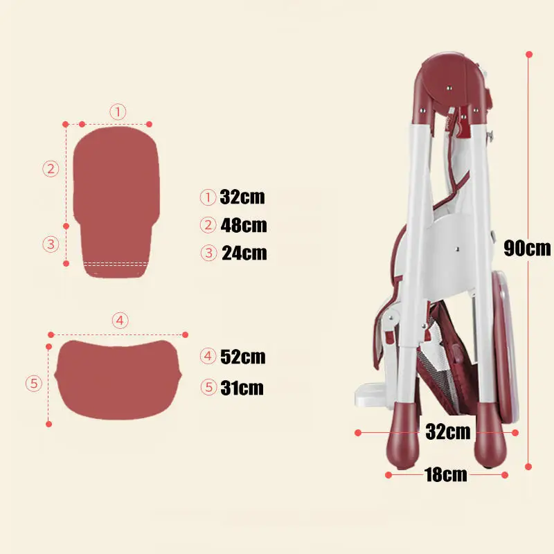 SHENMA 4 в 1 Регулируемый Детский кормовой стул, складной детский стульчик, портативный детский, обеденный стул