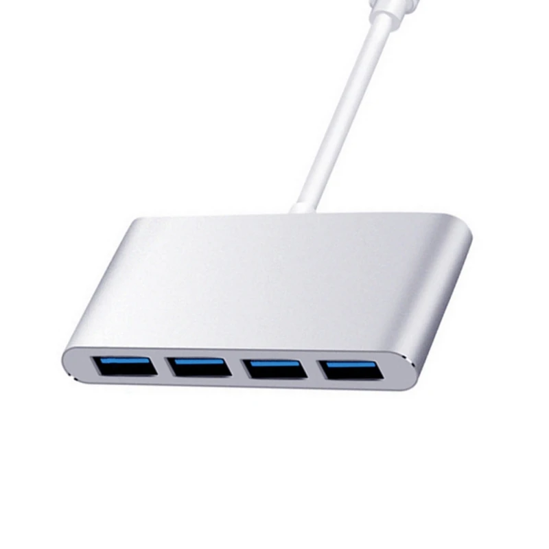 USB-C 4 порта OTG USB 3,0 DC 5V адаптер питания type-C разветвитель для Macbook Xiaomi АКСЕССУАРЫ для ноутбуков