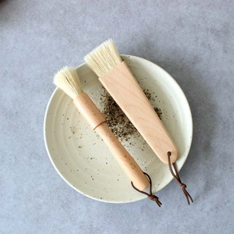 

Wood Basting Brush BBQ Grill Oil Sauce dressing Brush wooden Handle Pastry Brush Butter Bread Brush BBQ Kitchen Accessories 1pc