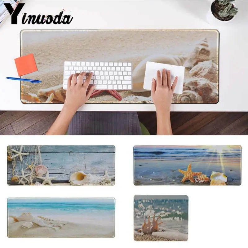 

Yinuoda Non Slip PC Mouse Pad seashells starfish summer Gamer Soft Mouse Pad Size for 18x22cm 20x25cm 25x29cm 30x90cm 40x90cm