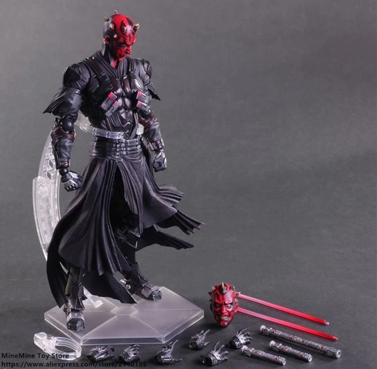 

DISNEY Star Wars darth maul 28cm Action Figure Posture Model Anime Decoration Collection Figurine Toys model for children gift
