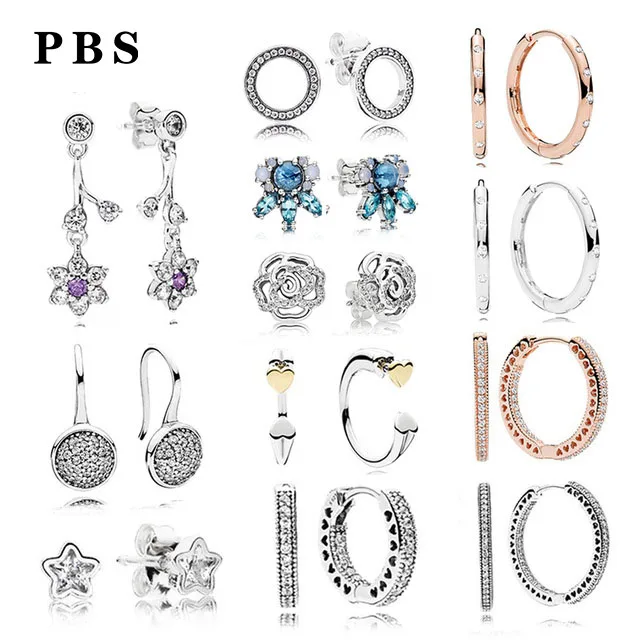 

PBS100%925 sterlin Original Copy High Quality 1:1 Multi-Style Ear Studs Logo Gift Preferred Free Package Wholesale Manufacturers