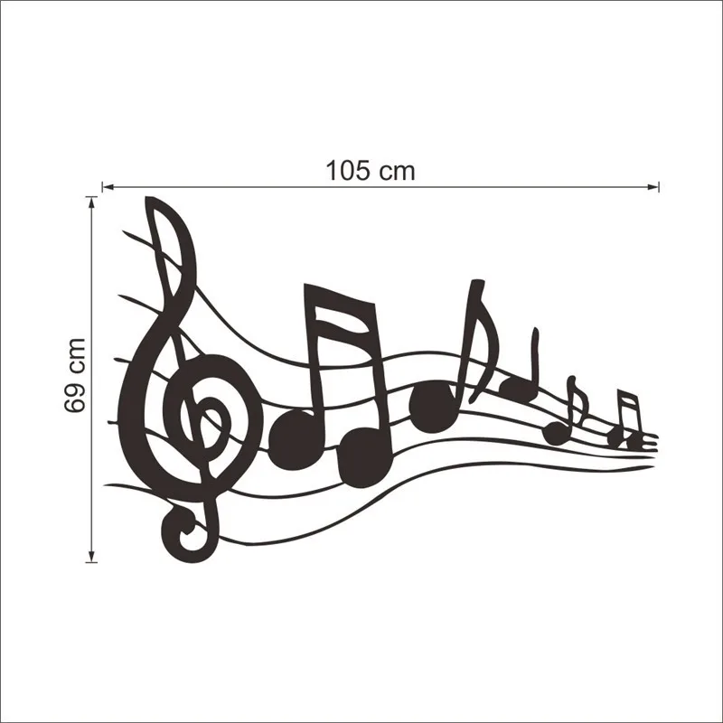 Музыкальная заметка персонал фортепиано гитарная панель классная школьная Настенная Наклейка домашний Декор стены для украшения дома детские комнаты обои