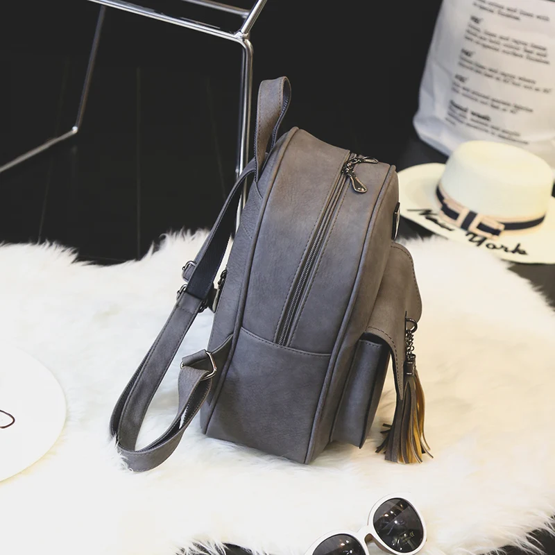 JANESPRI 2018 New Tassel Women Backpacks PU Leather Lady Backpacks High Quality Fashion Girls Backpack Cute School Bag Mochilas (7)