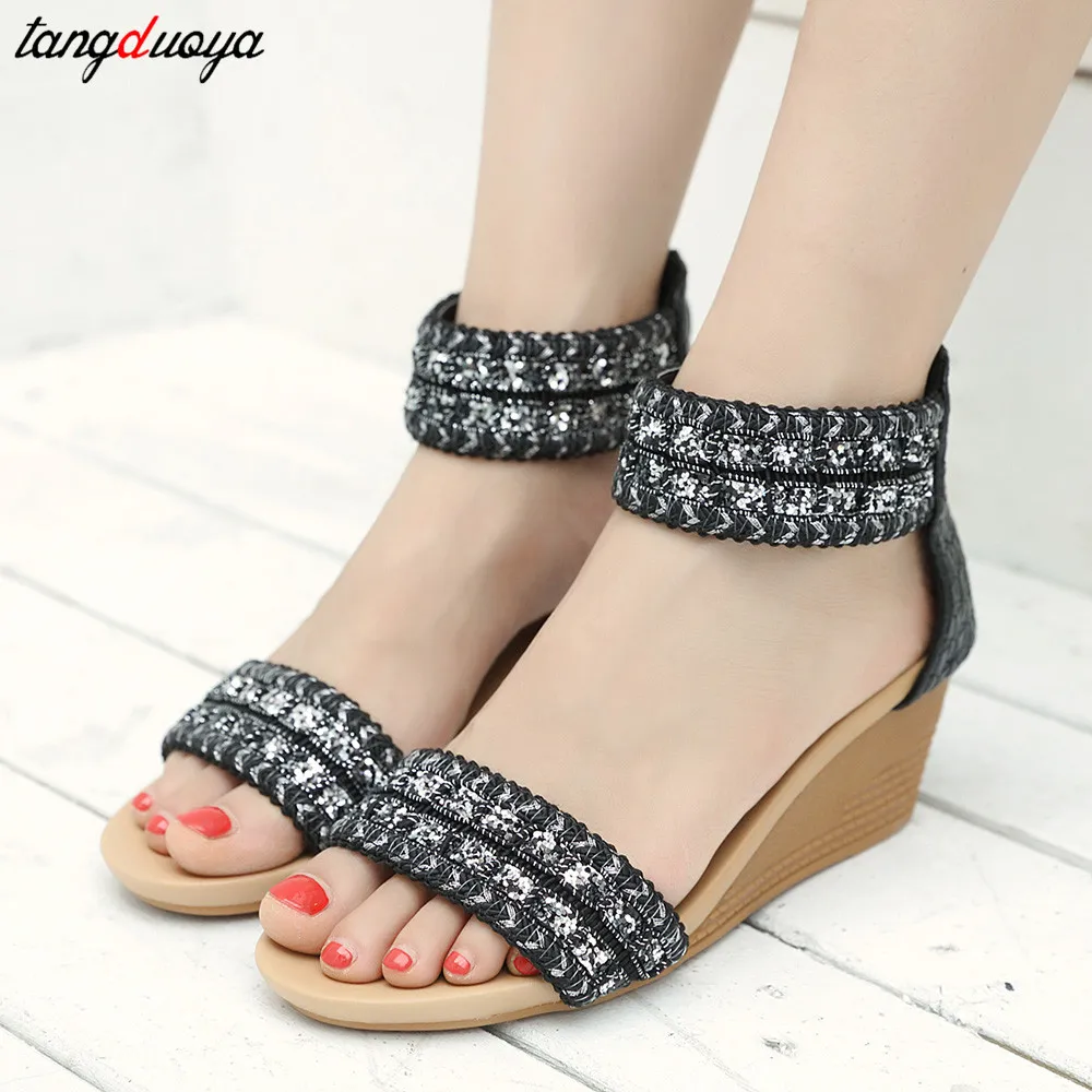 

platform sandals women wedge high heels shoes woman summer sandals ankle strap womens shoes heels sandalias mujer 2019