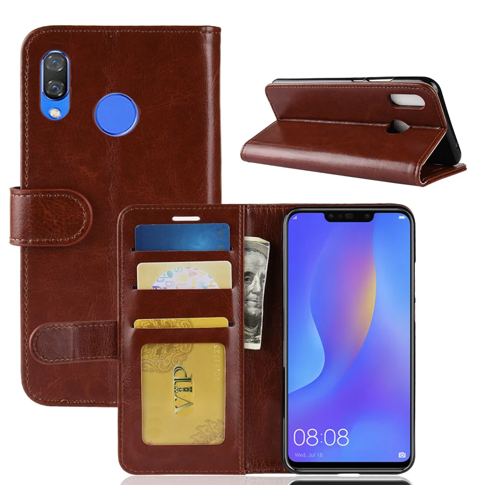 Для huawei Nova 3i Дело Флип Бумажник кожаный чехол для телефона Y5 Y6 Y7 Prime 2018 P Smart плюс P20