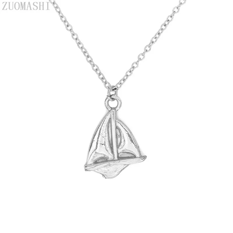 Новинка 2018 модное простое ожерелье с подвеской в виде лодки оригами для женщин и