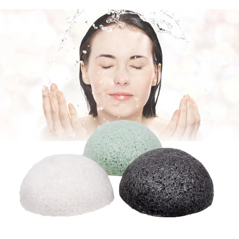 1Pc Drop Shaped Natural Konjac Facial Puff Skin Wash Cleansing Makeup