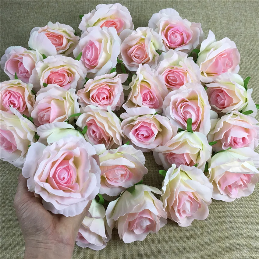 

5Pcs Silk Artificial flower heads flower wall making backdrop floral DIY Craft wedding decoration Rose flores artificiales