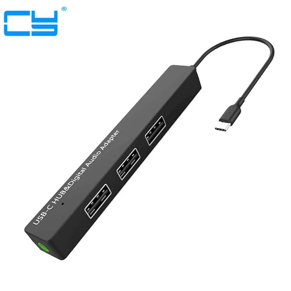 

Durable black USB3.1 Type-C audio converter USB-C multiple interface into one HUB hub with 3.5mm interface conversion cable