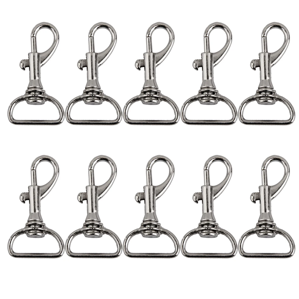 30x Lobster Clasps Trigger Swivel Snap Hook Clip Nickle Dog Lead Horse 19mm