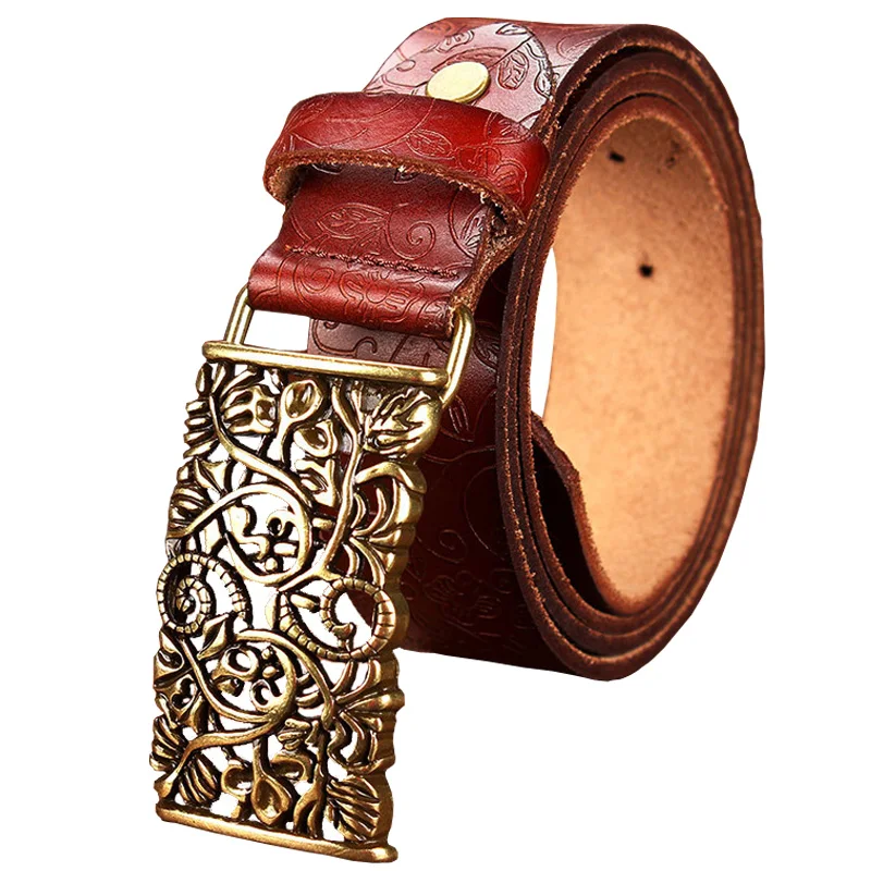 Womens Leather Belt And Buckle