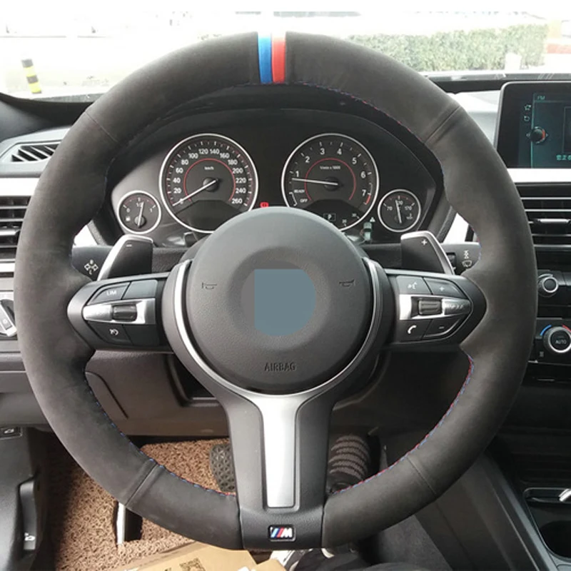 Черная замша APPDEE для BMW F87 M2 F80 M3 F82 M4 M5 F12 F13 M6 F85 X5 M F86 X6 F33 F30 Sport|Чехлы на руль| |
