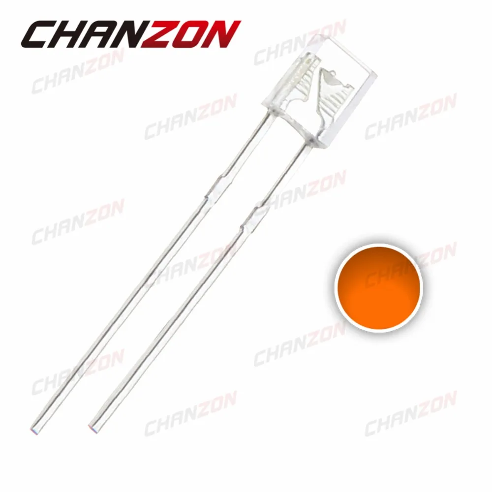 

100pcs 2X3X4mm LED Diode Light Orange 20mA DC 2V Square Water Clear 234 Rectangle Transparent Light-Emitting Diode LED Lamp