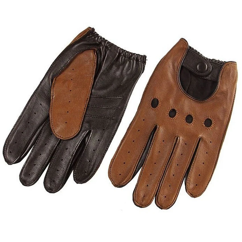 Зимние мужские перчатки из овчины для отдыха с сенсорным экраном, перчатки из натуральной кожи, дышащие однотонные перчатки из овчины для вождения, M023