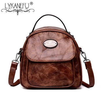 

LYKANEFU Retro Women Bag Genuine Leather Shoulder Bag Cowhide Lady Shoulder Bags Hign Quality Designer Handbags Luxury Purse