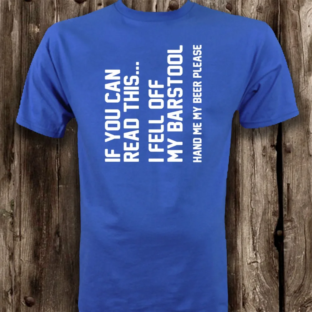 Funny Fell Off My Barstool Mens T Shirt Alcohol Pub Beer Silly Fun