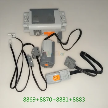 

Aibei Star- Technic compatible Legoed Series Parts: 8869+8870+8881+8883. LED light, M Motor, Switch, AA Battery Box.