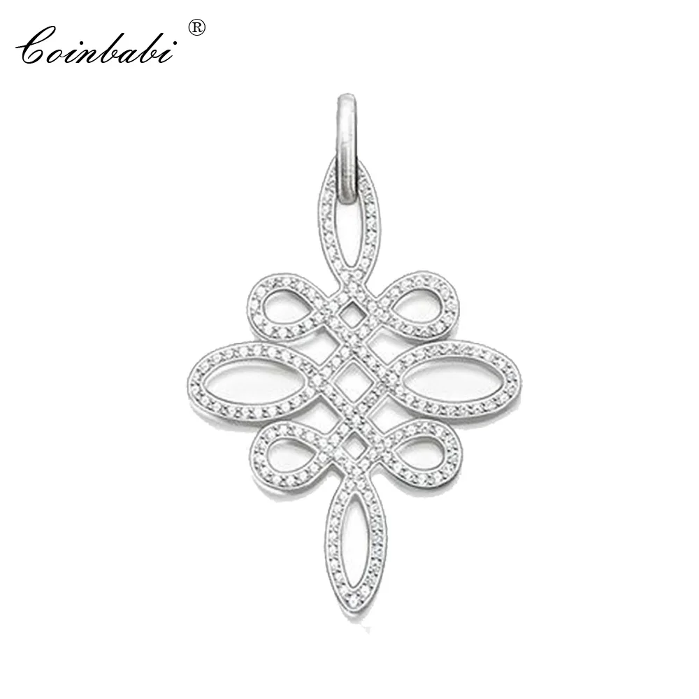 

Pendant Love Knot 925 Sterling Silver Size Zirconia For Women Trendy Gift Thomas Key Chains Jewelry Pendant Fit Ts Necklace