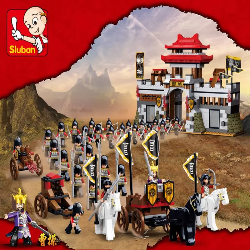 

Model building kits compatible with lego city castle 3D blocks Educational three kingdoms toys hobbies for children
