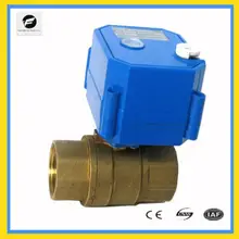 CWX-25S 1 ''DN25 2-way Латунь Мини моторизованный шаровой клапан с ручным управлением и индикатор положения DC3-6v CR01 2 провода видео-телефон двери